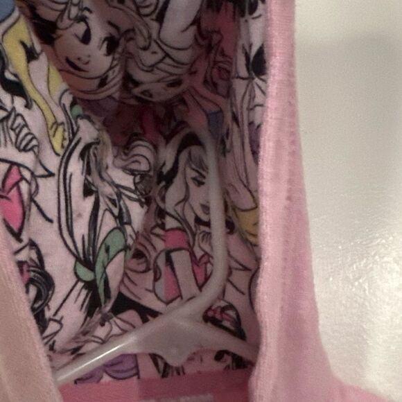 Disney Girls 2 Princess Pink Swim Cover up Hooded Terrycloth Robe Tutu Size 2 - Picture 7 of 8